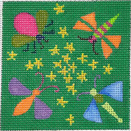 Zecca 4 Bugs Needlepoint Canvas