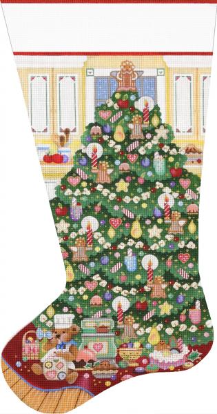 Melissa Shirley Designs Cookie Tree Stocking Needlepoint Canvas