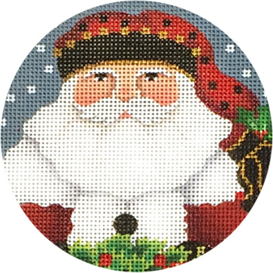 Melissa Shirley Designs Acorn Santa Ornament Needlepoint Canvas