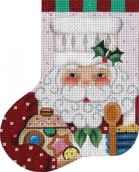 Melissa Shirley Designs Cookie Claus Minisock Needlepoint Canvas