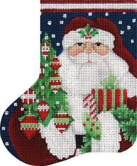Melissa Shirley Designs Classic Santa Mini-Stocking Needlepoint Canvas