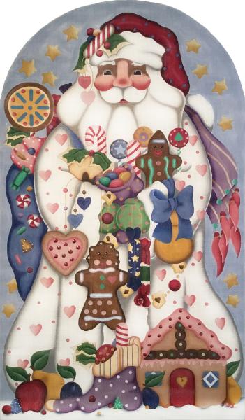 Melissa Shirley Designs Candy Claus Fireside Needlepoint Canvas