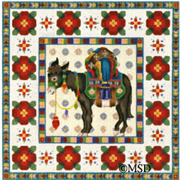 Melissa Shirley Designs Burro Pillow Needlepoint Canvas