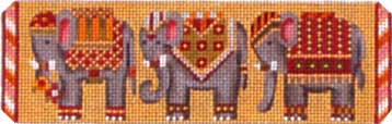 Melissa Shirley Designs 3 Elephants Cuff 0 Needlepoint Canvas