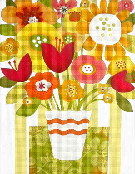 Melissa Shirley Designs Bright Bouquet Needlepoint Canvas
