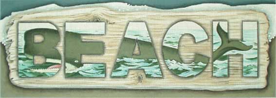 Melissa Shirley Designs "Beach" Needlepoint Canvas