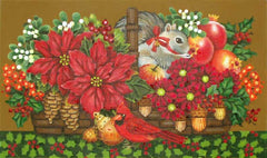 Melissa Shirley Designs Christmas Basket Needlepoint Canvas