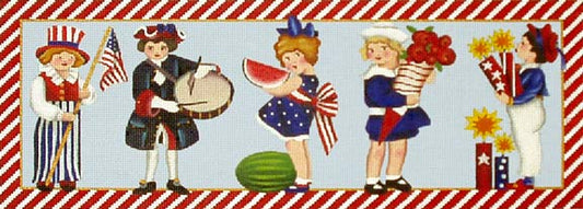 Melissa Shirley Designs 4Th Of July Kids Needlepoint Canvas