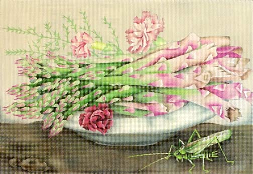 Melissa Shirley Designs Asparagus Needlepoint Canvas