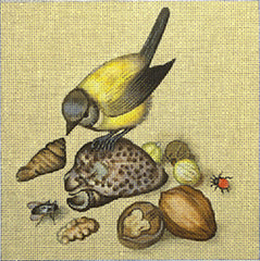 Melissa Shirley Designs Antique Bird With Shell Needlepoint Canvas