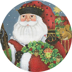Melissa Shirley Designs Big Acorn Santa Orn Needlepoint Canvas