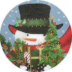 Melissa Shirley Designs Acorn Snowman Orn Needlepoint Canvas