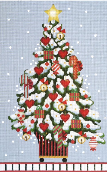 Melissa Shirley Designs Christmas Heart Tree Needlepoint Canvas