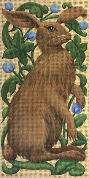 Melissa Shirley Designs Brown Rabbit Needlepoint Canvas