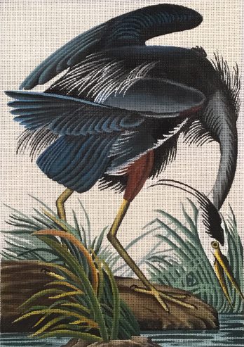 Melissa Shirley Designs Blue Heron Needlepoint Canvas