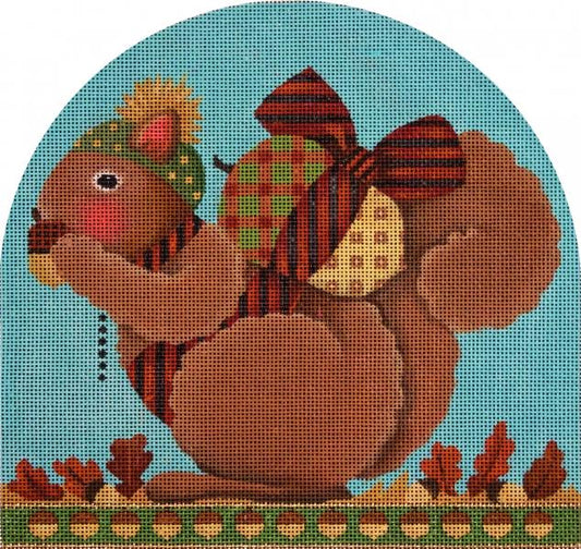 Melissa Shirley Designs Acorn Squirrel Needlepoint Canvas