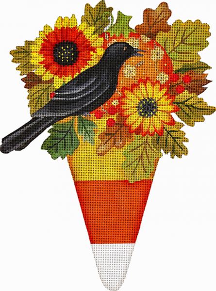 Melissa Shirley Designs Candy Corn Bouquet Needlepoint Canvas