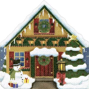 Melissa Shirley Designs Christmas House 18m MS Needlepoint Canvas