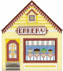 Melissa Shirley Designs Bakery Shop Town 18m MS Needlepoint Canvas