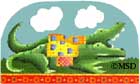 Melissa Shirley Designs Alligators Ark Animal 18m MS Needlepoint Canvas