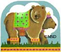 Melissa Shirley Designs Brown Bears Ark Animal 18m MS Needlepoint Canvas