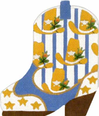 Melissa Shirley Designs Big Hat Boot 18m MS Needlepoint Canvas