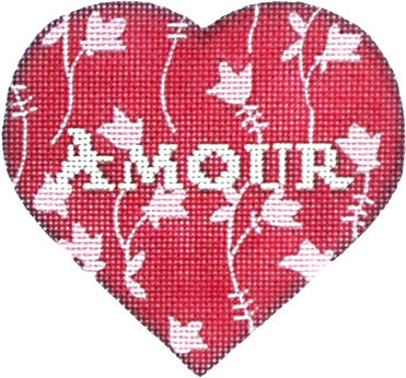 Melissa Shirley Designs Amour Heart 18m MS Needlepoint Canvas