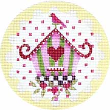 Melissa Shirley Designs Birdhouse Ornament Needlepoint Canvas