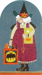 Melissa Shirley Designs Candy Corn Witch 18m MS Needlepoint Canvas