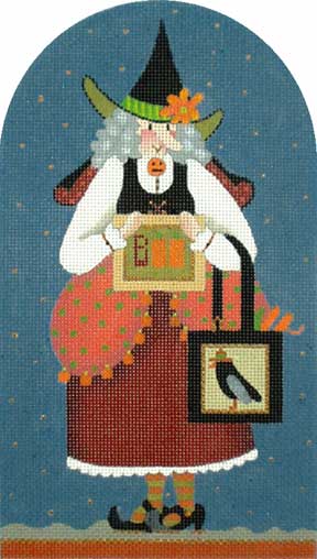 Melissa Shirley Designs Boo Witch 18m MS Needlepoint Canvas