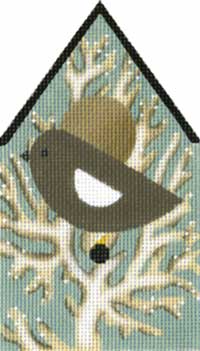 Melissa Shirley Designs Coral Birdhouse 18m MS Needlepoint Canvas