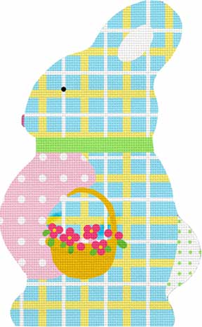 Melissa Shirley Designs Blue Bunny MS Needlepoint Canvas