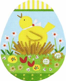 Melissa Shirley Designs Chick Egg MS Needlepoint Canvas