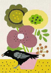 Melissa Shirley Designs Crow Bouquet MS Needlepoint Canvas