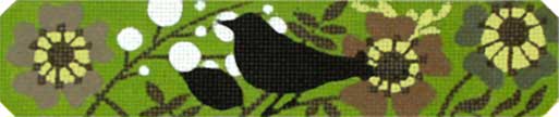 Melissa Shirley Designs Black Bird Garden Brace Needlepoint Canvas