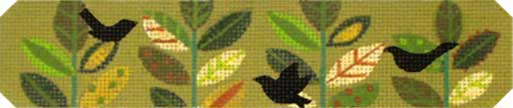 Melissa Shirley Designs Bird Leaves Bracelet MS Needlepoint Canvas