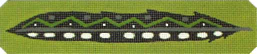 Melissa Shirley Designs Black Feather Bracelet Needlepoint Canvas