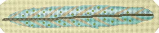 Melissa Shirley Designs Aqua Feather Bracelet MS Needlepoint Canvas