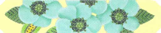 Melissa Shirley Designs Aqua Blossoms Bracelet Needlepoint Canvas