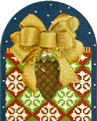 Melissa Shirley Designs Diamond/Pinecone Gift MS Needlepoint Canvas