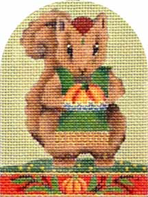 Melissa Shirley Designs Autumn Squirrel MS Needlepoint Canvas