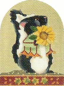 Melissa Shirley Designs Autumn Skunk MS Needlepoint Canvas