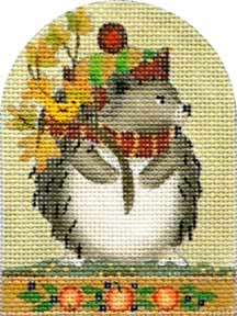 Melissa Shirley Designs Autumn Hedgehog MS Needlepoint Canvas