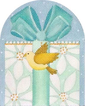 Melissa Shirley Designs Bird Gift MS Needlepoint Canvas