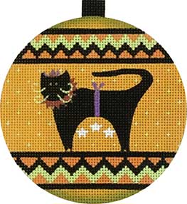 Melissa Shirley Designs Black Cat Ornament MS Needlepoint Canvas