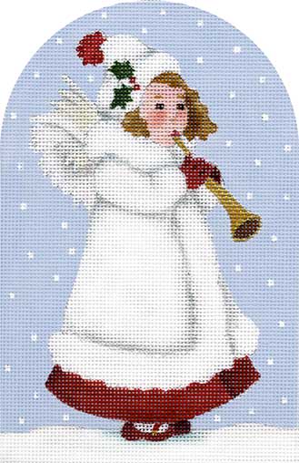 Melissa Shirley Designs Angel With Horn MS Needlepoint Canvas