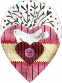 Melissa Shirley Designs Button Bird MS Needlepoint Canvas
