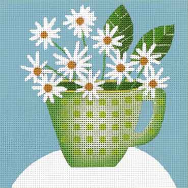 Melissa Shirley Designs Daisy Cup MS Needlepoint Canvas