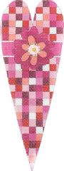 Melissa Shirley Designs Checkered Heart MS Needlepoint Canvas