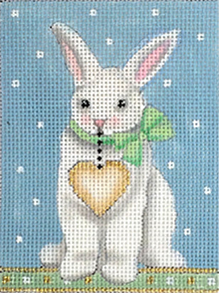 Melissa Shirley Designs Bunny Heart MS Needlepoint Canvas